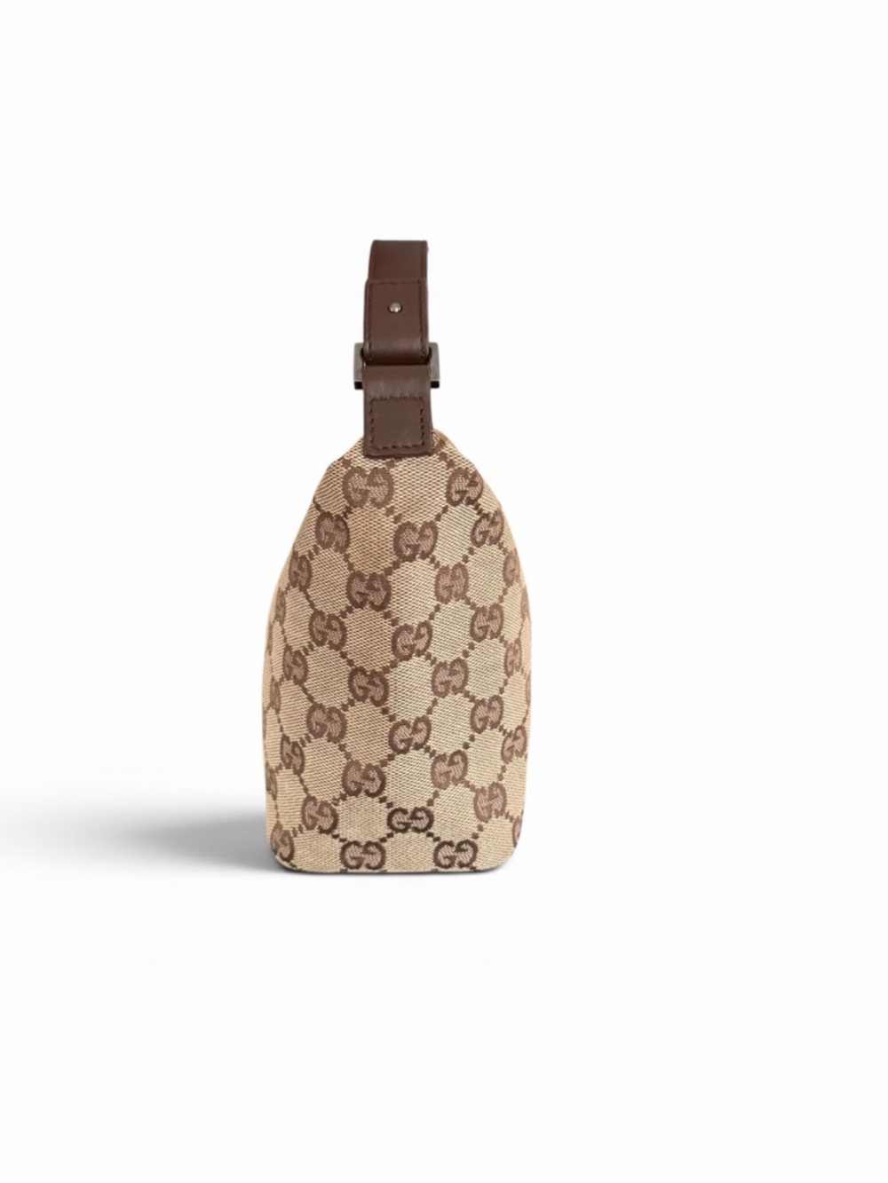 Vintage Gucci GG Canvas Pochette Mini Bag Vanity / Brown Leather - Picture 5 of 12